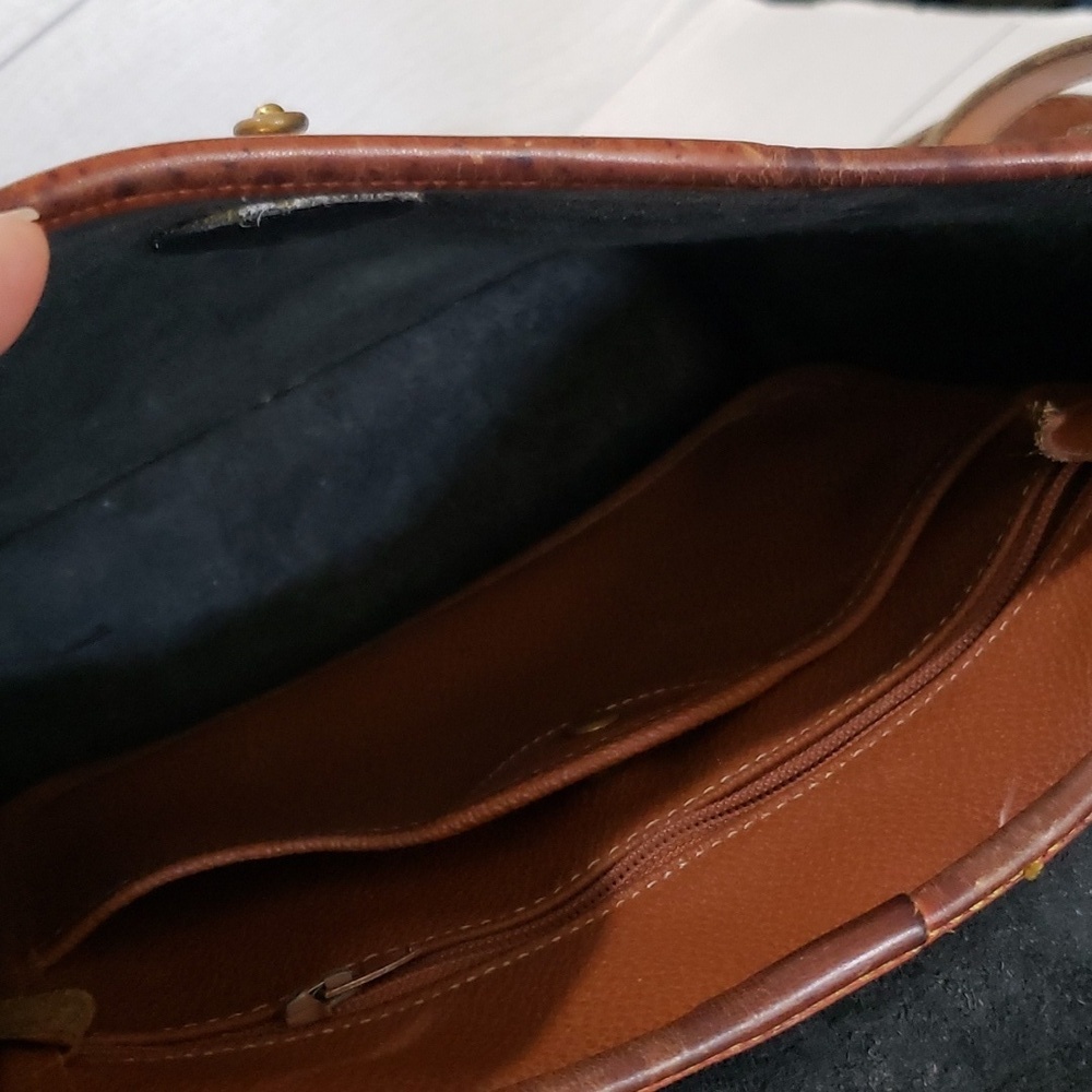 Vintage Dooney and Bourke black/brown pebble leather crossbody bag - Picture 8 of 9